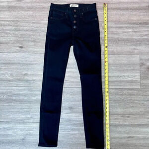 Madewell Women's Black Five Pocket Style 9" Mid-Rise Skinny Jeans‎ Size 24